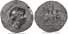 PHRYGIA. Cibyra. Ca. 2nd-1st Centuries BC. AR drachm (16mm, 11h). NGC XF, brushed. Head of Cibyras in crested Attic helmet right / ΚΙΒΥΡΑΤΩΝ, Cibyras ...