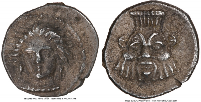 CILICIA. Uncertain mint. Ca. 4th century BC. AR obol (10mm, 2h). NGC AU. Ca. 380...