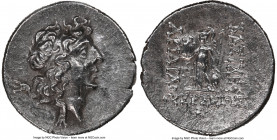 CAPPADOCIAN KINGDOM. Ariarathes IX Eusebes Philopater (ca. 101-85 BC). AR drachm (19mm, 11h). NGC XF, brushed. Eusebeia under Mount Argaeus, dated Yea...