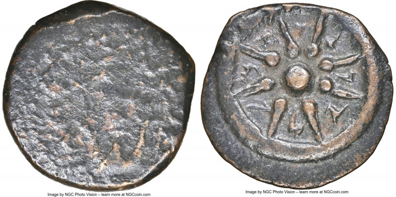 JUDAEA. Hasmoneans. Alexander Jannaeus (103-76 BC). AE prutah (13mm). NGC Choice...