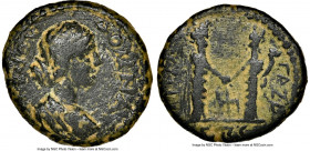 JUDAEA. Gaza. Julia Domna (AD 193-217). AE (22mm, 7.70 gm, 11h). NGC Choice Fine 5/5 - 2/5, scratches. Possibly dated Year 266 (AD 205/6). IOYΛIA ΔOMN...