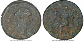 PAMPHYLIA. Side. Domitian (AD 81-96). AE (30mm, 23.22 gm, 11h). NGC Choice XF 5/5 - 2/5. ΔΟΜΙΤΙΑΝΟϹ ΚΑΙϹΑΡ-ΓƐΡΜΑΝΙΚΟϹ, laureate head of Domitian right...