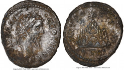 CAPPADOCIA. Caesarea. Septimius Severus (AD 193-211). AR drachm (20mm, 11h). NGC XF. Dated Regnal Year 13 (AD 204/5). •AY K Λ CЄΠ•-•CЄOYHPOC, laureate...