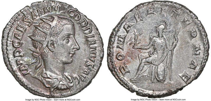 Gordian III (AD 238-244). AR antoninianus (21mm, 4.86 gm, 6h). NGC MS 5/5 - 4/5....