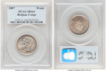 Congo Free State. Leopold II Franc 1887 MS64 PCGS, Brussels mint, KM6. Peachy silver toning with sharp devices. 

HID09801242017

© 2022 Heritage Auct...