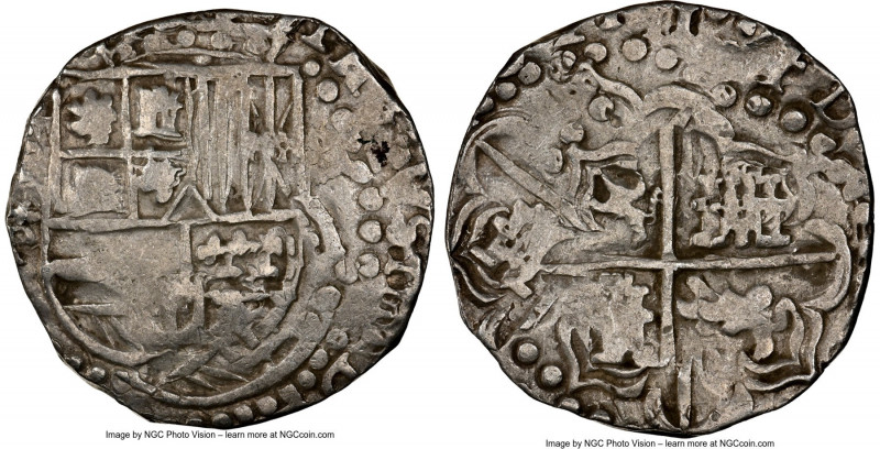 Philip III Cob 8 Reales ND (1598-1621) AU Details (Cleaned) NGC, Potosi mint, KM...