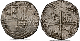 Philip III Cob 8 Reales ND (1598-1621) AU Details (Cleaned) NGC, Potosi mint, KM10. 26.67gm. 

HID09801242017

© 2022 Heritage Auctions | All Rights R...