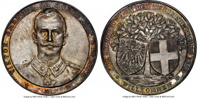 Prussia. Wilhelm II silver "Vittorio Emanuel III Royal Visit" Medal 1902-Dated MS68 NGC, Berlin mint, 35mm. By Otto Oertel. Struck to commemorate Ital...