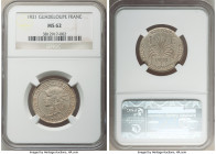 French Colony Franc 1921 MS62 NGC, KM46. A khaki-toned specimen with crisp designs. 

HID09801242017

© 2022 Heritage Auctions | All Rights Reserved