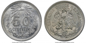 Estados Unidos 3-Piece Lot of Certified 50 Centavos PCGS, 1) 50 Centavos 1919-M - MS64, KM447 2) 50 Centavos 1919-M - MS63, KM446 3) 50 Centavos 1920-...