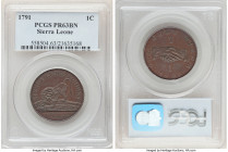 British Colony. Sierra Leone Company Proof Cent 1791 PR63 Brown PCGS, Soho mint, KM1, Vice-FT9a. Mintage: 400. A boldly-struck, walnut-hued offering. ...