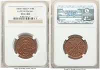 Gustaf IV Adolf 1/4 Skilling 1808 MS63 Red and Brown NGC, Avesta mint, KM564. Narrow crown variety. 

HID09801242017

© 2022 Heritage Auctions | All R...