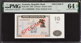 ARMENIA. Lot of (8). Mixed Banks. 1993-95. P-33s to 40s. Specimens. PMG Choice Uncirculated 64 EPQ to Superb Gem Unc 67 EPQ.
Estimate: $1800.00 - 250...