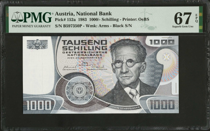 AUSTRIA. Oesterreichische Nationalbank. 1000/- Schilling, 1983. P-152a. PMG Supe...