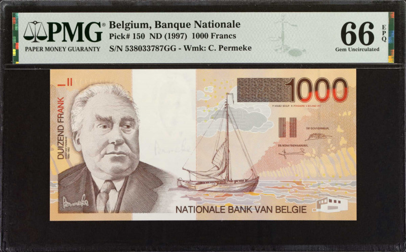 BELGIUM. Banque Nationale de Belgique. 1000 Francs, ND (1997). P-150. PMG Gem Un...
