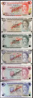 BERMUDA. Lot of (6). Bermuda Monetary Authority. 1 tp 100 Dollars, 1970-82. P-24s, 28s, 30as, 31as, 32bs & 33as. Specimens. Uncirculated.
Foxing is n...