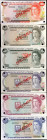 BERMUDA. Lot of (6). Bermuda Monetary Authority. 1 to 100 Dollars, 1974-88. P-28bs, 29bs, 30bs, 31cs, 32bs & 33bs. Specimens. Uncirculated.
Estimate:...