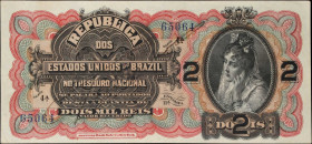 BRAZIL. Thesouro Nacional. 2 Mil Reis, ND (1918). P-13a. Very Fine.
Estimate: $300.00 - 500.00