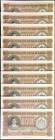 BULGARIA. Lot of (10). Banque Nationale de Bulgarie. 200 Leva, 1943. P-64a. Consecutive. About Uncirculated.
Estimate: $200.00 - 300.00