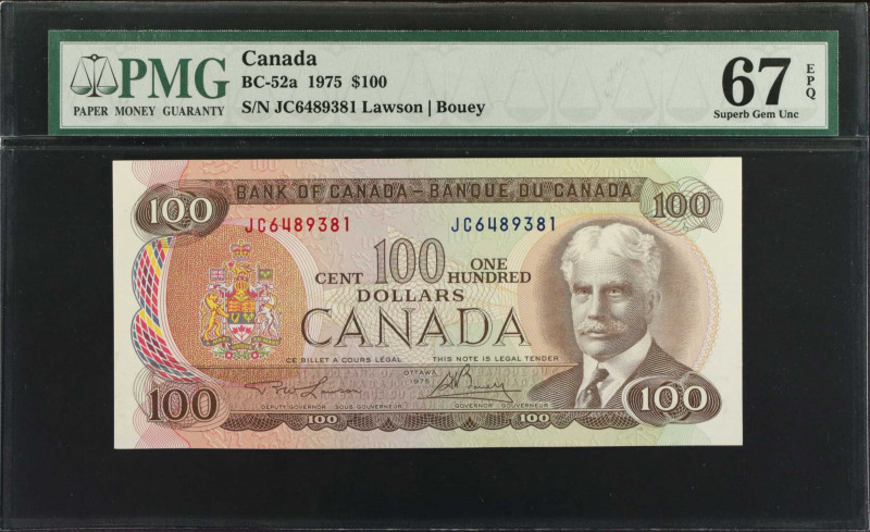 CANADA. Bank of Canada. 100 Dollars, 1975. BC-52a. PMG Superb Gem Uncirculated 6...