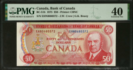 CANADA. Lot of (4). Bank of Canada. 20, 50 & 100 Dollars, 1975-79. BC-51b, BC-52b, BC-54b & BC-54c. PMG Extremely Fine 40 to Choice Uncirculated 64 EP...