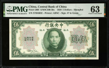 CHINA--REPUBLIC. The Central Bank of China. 5 Dollars, 1930. P-200f. PMG Choice Uncirculated 63.
PMG comments "Stains".
Estimate: $50.00 - 75.00
