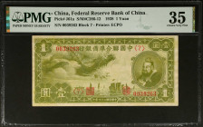 CHINA--PUPPET BANKS. Federal Reserve Bank of China. 1 Yuan, 1938. P-J61a. PMG Choice Very Fine 35.
Estimate: $50.00 - 75.00