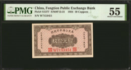 CHINA--PROVINCIAL BANKS. Fengtien Public Exchange Bank. 10 Coppers, 1924. P-S1377. PMG About Uncirculated 55.
Estimate: $100.00 - 150.00