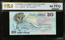 COOK ISLANDS. Government of the Cook Islands. 20 Dollars, ND (1987). P-5a. PCGS Banknote Gem Uncirculated 66 PPQ.
Estimate: $70.00 - 100.00