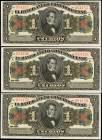 COSTA RICA. Lot of (3). El Banco Anglo Costarricense. 1 Colon, 1917. P-S121r. Remainders. Consecutive. About Uncirculated.
Estimate: $70.00 - 100.00