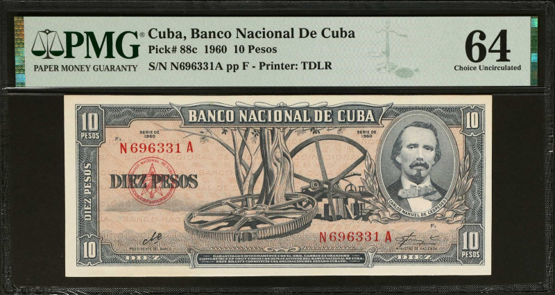 CUBA. Lot of (9). Banco Nacional de Cuba. 1-100 Pesos, 1960-94. P-Various. PMG C...