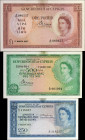 CYPRUS. Lot of (3). Government of Cyprus. Mixed Denominations, 1957-60. P-33, 34 & 35. Very Fine to Extremely Fine.
Spotting is noticed in the top ma...