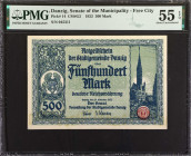 DANZIG. Verwaltung der Stadtgemeinde Danzig. 500 Mark, 1922. P-14. Free City. PMG About Uncirculated 55 EPQ.
Estimate: $200.00 - 400.00