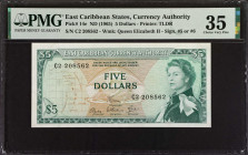 EAST CARIBBEAN STATES. East Caribbean Currency Authority. 5 Dollars, ND (1965). P-14e. PMG Choice Very Fine 35.
Estimate: $30.00 - 50.00