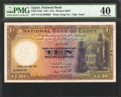 EGYPT. National Bank of Egypt. 10 Pounds, 1951. P-23d. PMG Extremely Fine 40.
Signature of Saad. Watermark of King Tut.
Estimate: $150.00 - 250.00