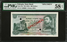 ETHIOPIA. Mixed Banks. 100 Dollars, ND (1961-66). P-24s & 29s. Specimens. PMG Choice About Uncirculated 58 EPQ & Choice Uncirculated 63.
Estimate: $4...