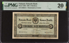 FINLAND. Finlands Bank. 5 Markkaa, 1886. P-A50b. PMG Very Fine 20.
Estimate: $200.00 - 400.00