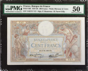 FRANCE. Banque de France. 100 Francs, 1937-39. P-86b. PMG About Uncirculated 50.
PMG comments "Pinholes".
Estimate: $150.00 - 250.00