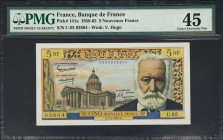 FRANCE. Banque de France. 5 Nouveaux Francs, 1959-65. P-141a. PMG Choice Extremely Fine 45.
Estimate: $100.00 - 200.00