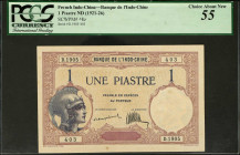 FRENCH INDO-CHINA. Banque de l'Indochine. 1 Piastre, ND (1921-26). P-48a. PCGS Currency Choice About New 55.
PCGS Currency comments "Small Toning Spo...
