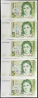 GERMANY, FEDERAL REPUBLIC. Lot of (5). Deutsche Bundesbank. 5 Deutsche Mark, 1991. P-37. About Uncirculated.
Sets of consecutive notes are seen in th...