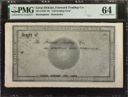 GREAT BRITAIN. National Equitable Labour Exchange. Advertising Note, 1833. P-Unlisted. Remainder. PMG Choice Uncirculated 64.
PMG comments "Pinholes"...