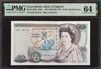 GREAT BRITAIN. Bank of England. 20 Pounds, ND (1984-88). P-380d. PMG Choice Uncirculated 64.
Estimate: $100.00 - 150.00