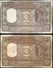 INDIA. Lot of (2). Reserve Bank of India. 1000 Rupees, ND (1975-77). P-65a & 65b. Fine.
Annotations. Edge/corner wear. Pinholes. Holes.
Estimate: $2...