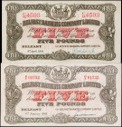 LOT WITHDRAWN
A duo of Choice About Uncirculated condition 5 Pound notes. One is 1938 and the other is 1966. Scarce.
Estimate: $250.00 - 350.00
