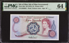 ISLE OF MAN. Isle of Man Government. 5 Pounds, ND (1972). P-30b. PMG Choice Uncirculated 64.
Estimate: $150.00 - 200.00