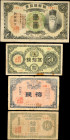 KOREA. Lot of (4). The Bank of Chosen. Mixed Denominations, 1916-37. P-20, 23b, 28a & 30. Fine.
Damage/issues are noticed. SOLD AS IS/NO RETURNS. 
E...