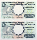 MALAYA AND BRITISH BORNEO. Lot of (2). Board of Commissioners of Currency Malaya & British Borneo. 1 Dollar, 1959. P-8A. Consecutive. Extremely Fine....