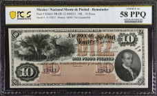 MEXICO. Nacional Monte de Piedad. 10 Pesos, 188_. P-S266r1. Remainder. PCGS Banknote Choice About Uncirculated 58 PPQ.
Estimate: $70.00 - 100.00