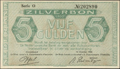 NETHERLANDS. Ministerie van Financien. 5 Gulden, 1944. P-63. About Uncirculated.
Estimate: $150.00 - 200.00